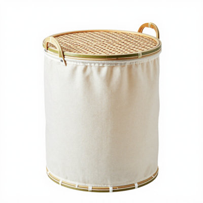 Songmics Wasmand Bamboe 72L Naturel