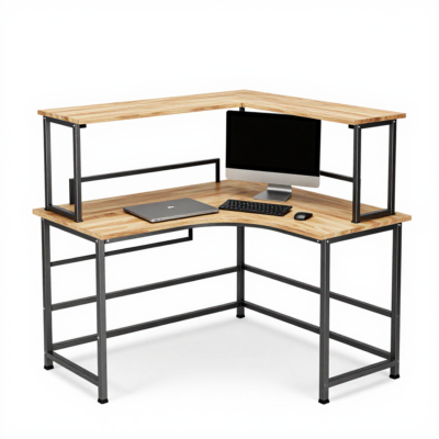 VASAGLE Hoekbureau L-vormig 140x130cm